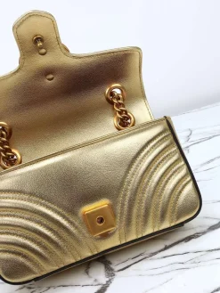 Alternative view of GUCCI Crossbody Bags Leather (Gold) 22X13X6CM D10202608060332