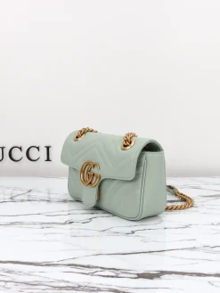 Alternative view of GUCCI Crossbody Bags Leather (Light Green-Gold) 22X13X6 CM C90202608060327