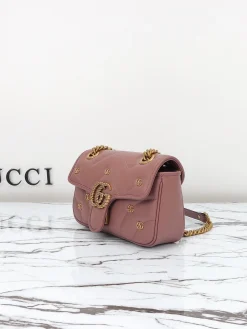 Alternative view of GUCCI Crossbody Bags Leather (Pink-Gold) 22X13X6CM E60202608060336