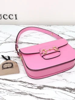 Alternative view of GUCCI Crossbody Bags Leather (Pink-Gold) 25X18X8CM E80202608060345