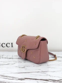Alternative view of GUCCI Crossbody Bags Leather (Pink-Gold) 26X15X7CM E90202608060305