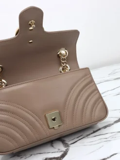 Alternative view of GUCCI Crossbody Bags Leather (Taupe-Gold) 22X13X6CM D10202608060325