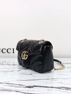 Alternative view of GUCCI Crossbody Bags Patent Leather (Black-Gold) 26x15x7 cm D60202608060321