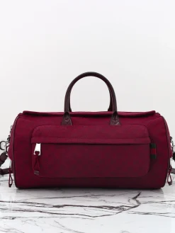 GUCCI Duffles Bags Leather (Burgundy-Brown) 42X22X22CM E20202608060426
