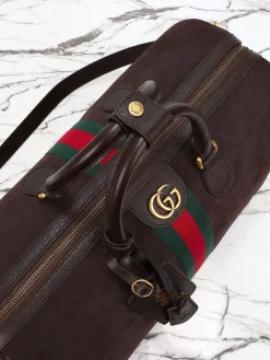 Alternative view of GUCCI Duffles Bags Suede Leather (Brown-Gold) 44X29X25CM I10202608060142