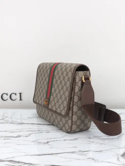 Alternative view of GUCCI Messenger Bags Leather (Brown-Beige) 28x22x8 CM D40202608060432