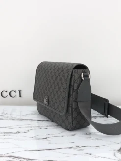 Alternative view of GUCCI Messenger Bags Leather (Gray-SiGUCCIer) 28X22X8 D40202608060433