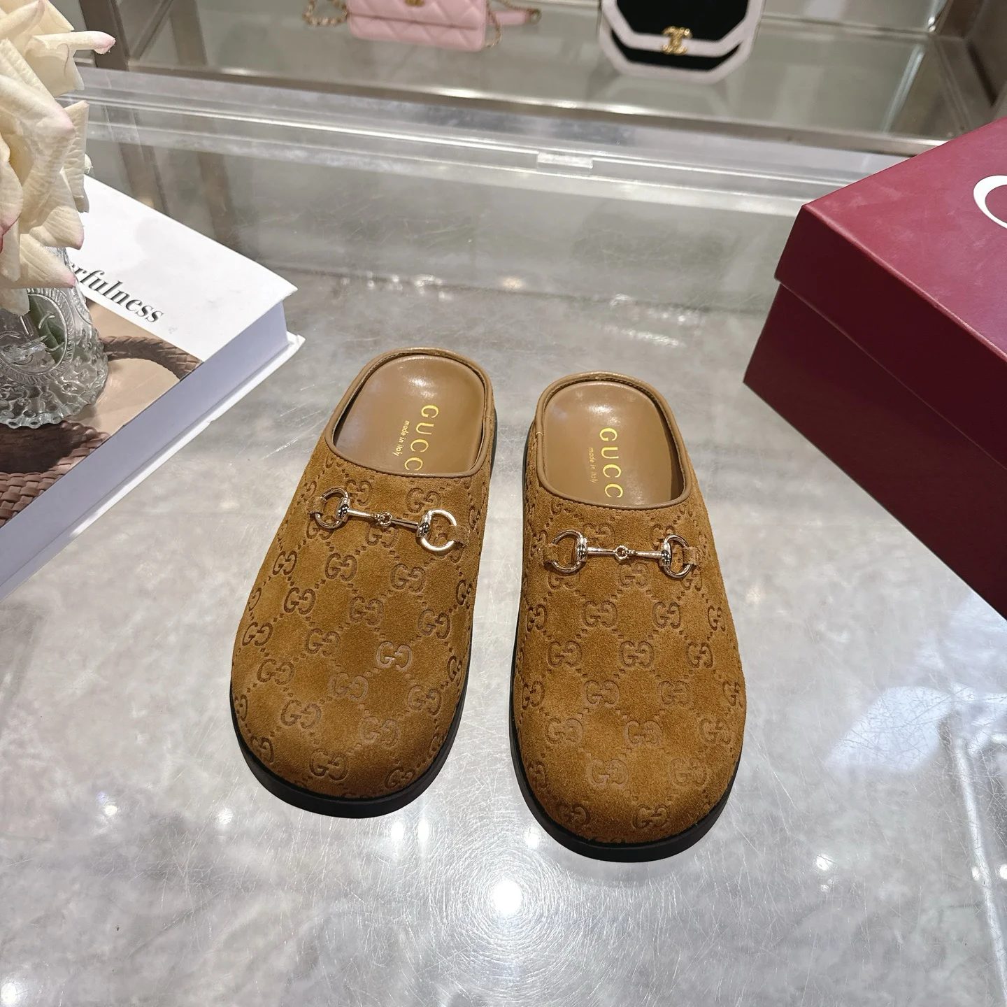 GUCCI Mules Suede Calfskin EU36-42 A90202608030003 - Image 2