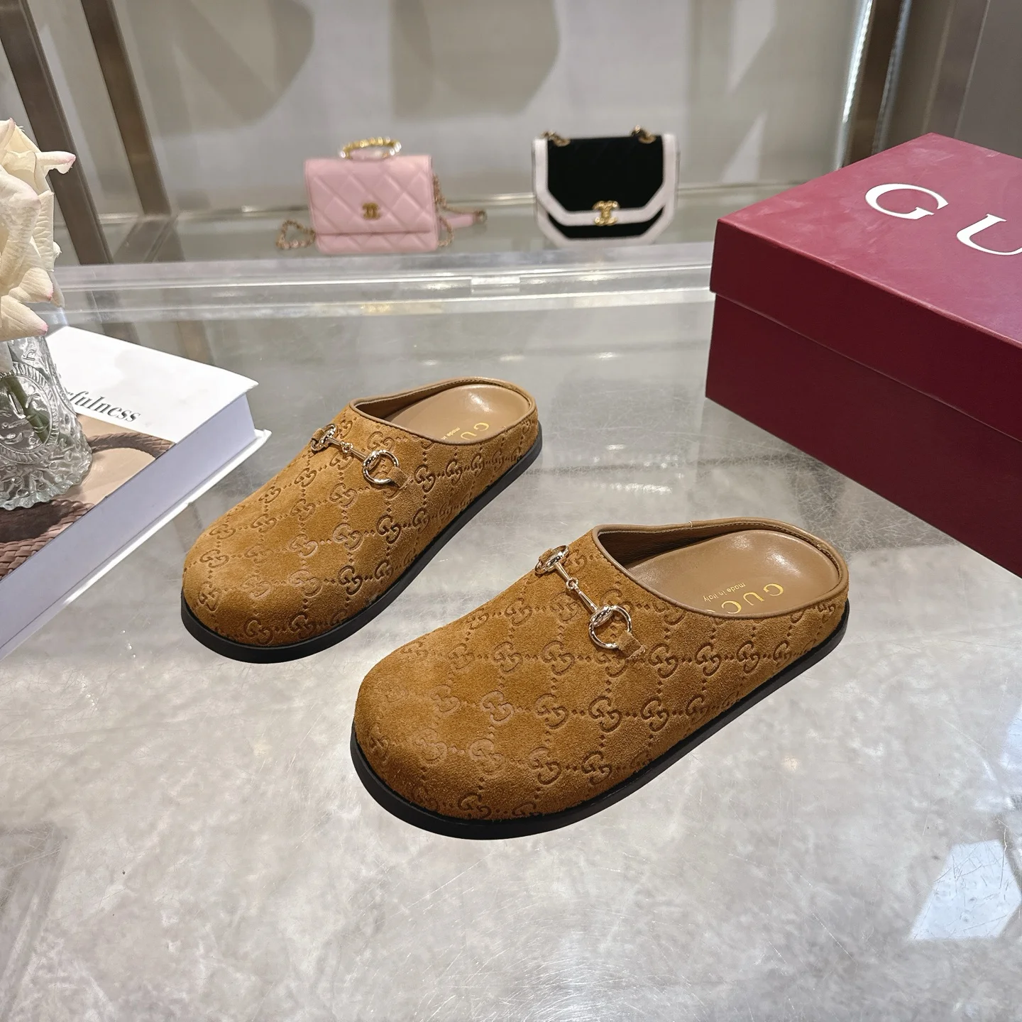 GUCCI Mules Suede Calfskin EU36-42 A90202608030003 - Image 3
