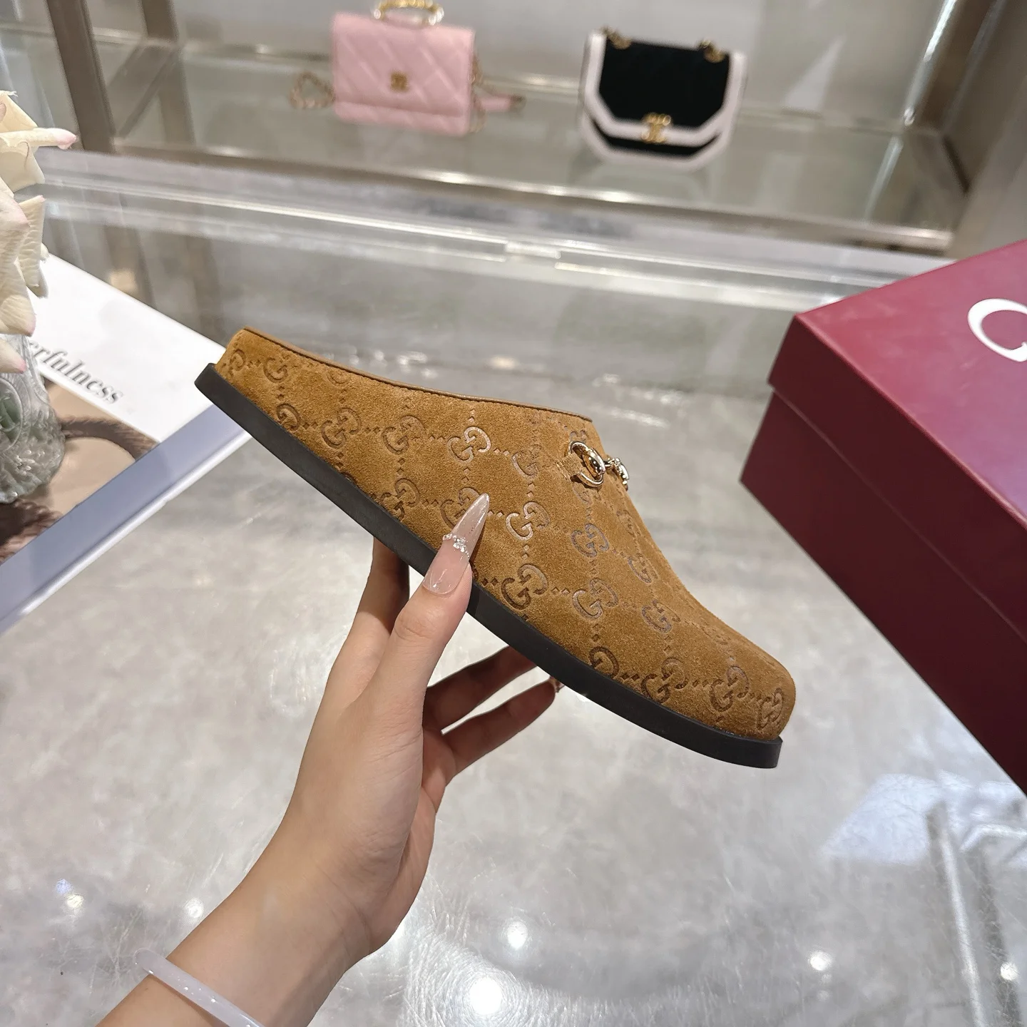 GUCCI Mules Suede Calfskin EU36-42 A90202608030003 - Image 5