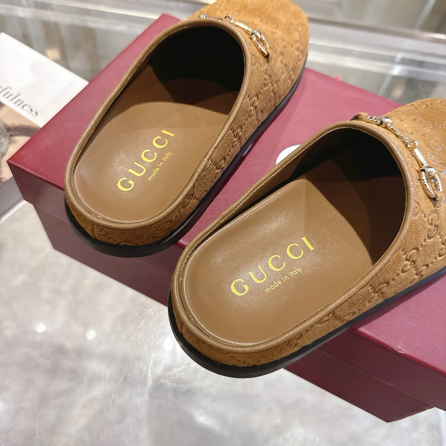 GUCCI Mules Suede Calfskin EU36-42 A90202608030003 - Image 6