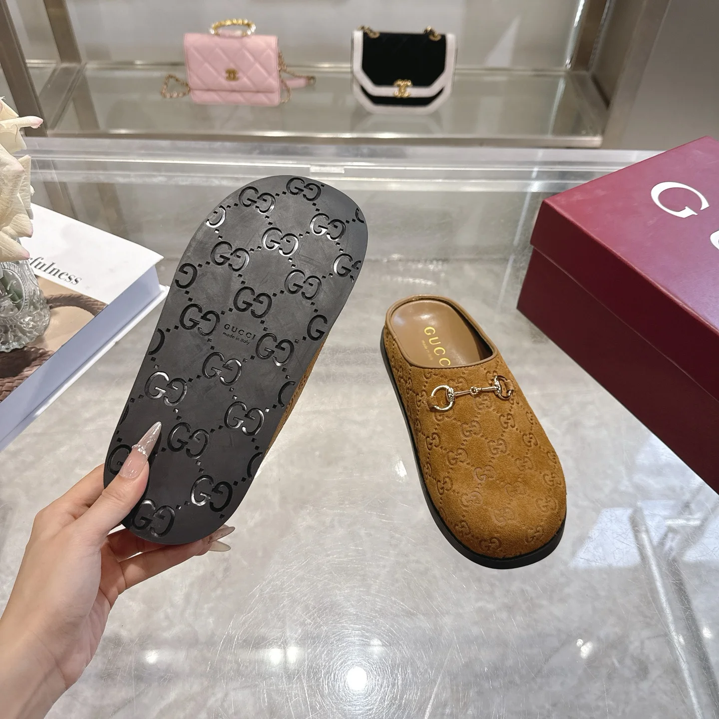 GUCCI Mules Suede Calfskin EU36-42 A90202608030003 - Image 8