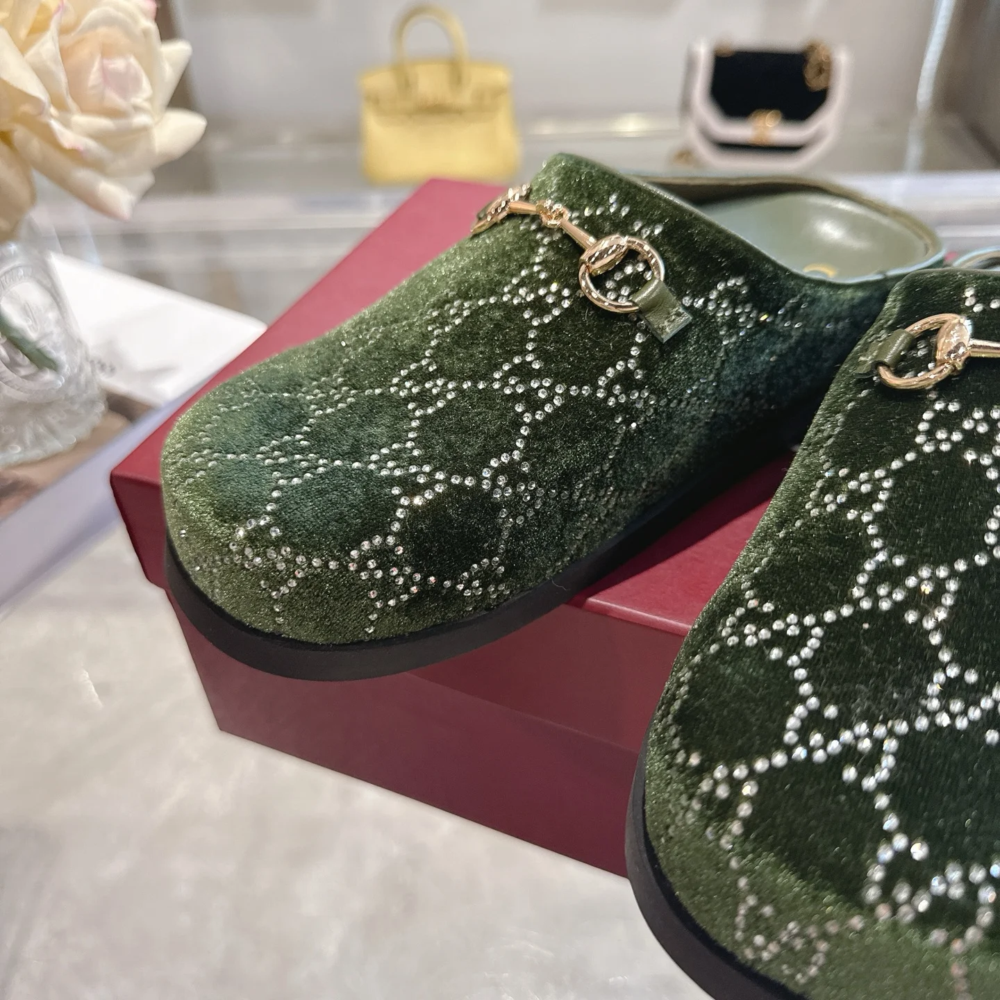 GUCCI Mules Velvet EU36-42 B10202608030004 - Image 7