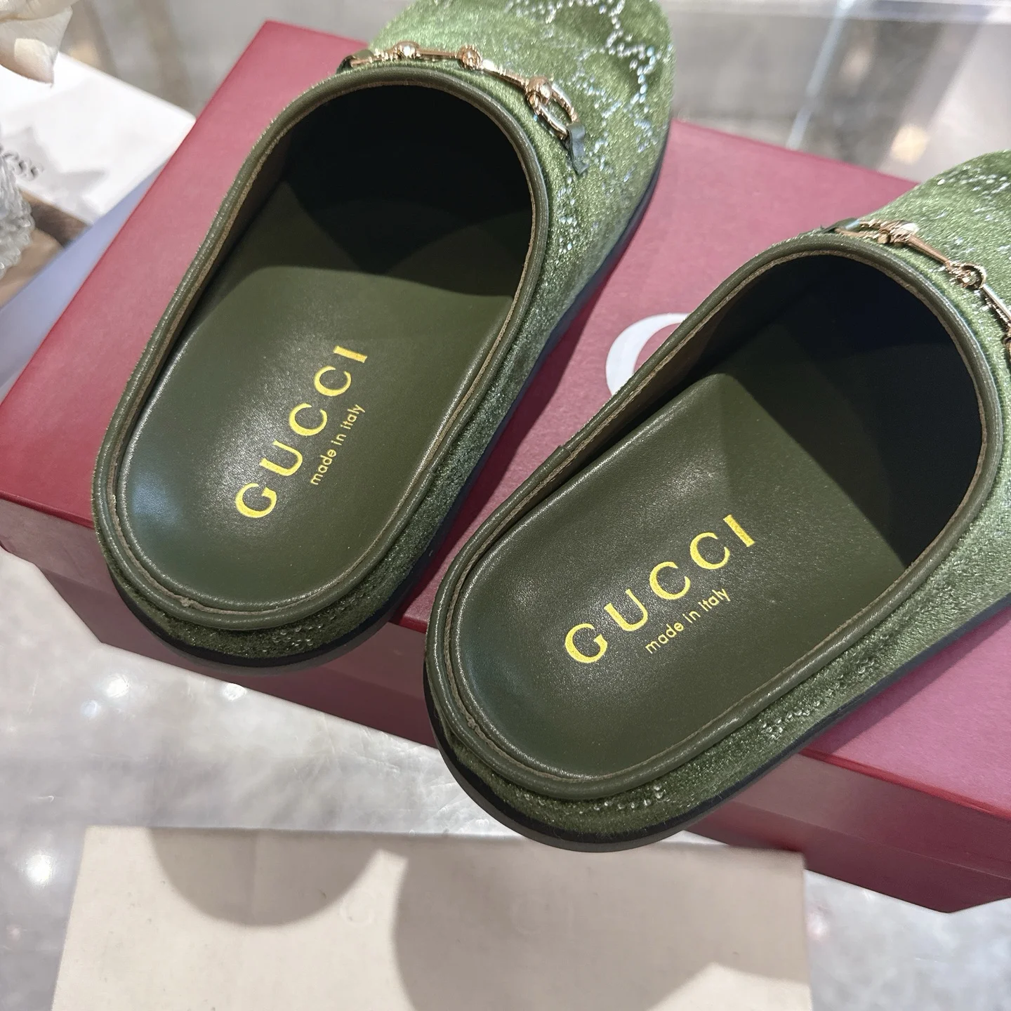 GUCCI Mules Velvet EU36-42 B10202608030004 - Image 8