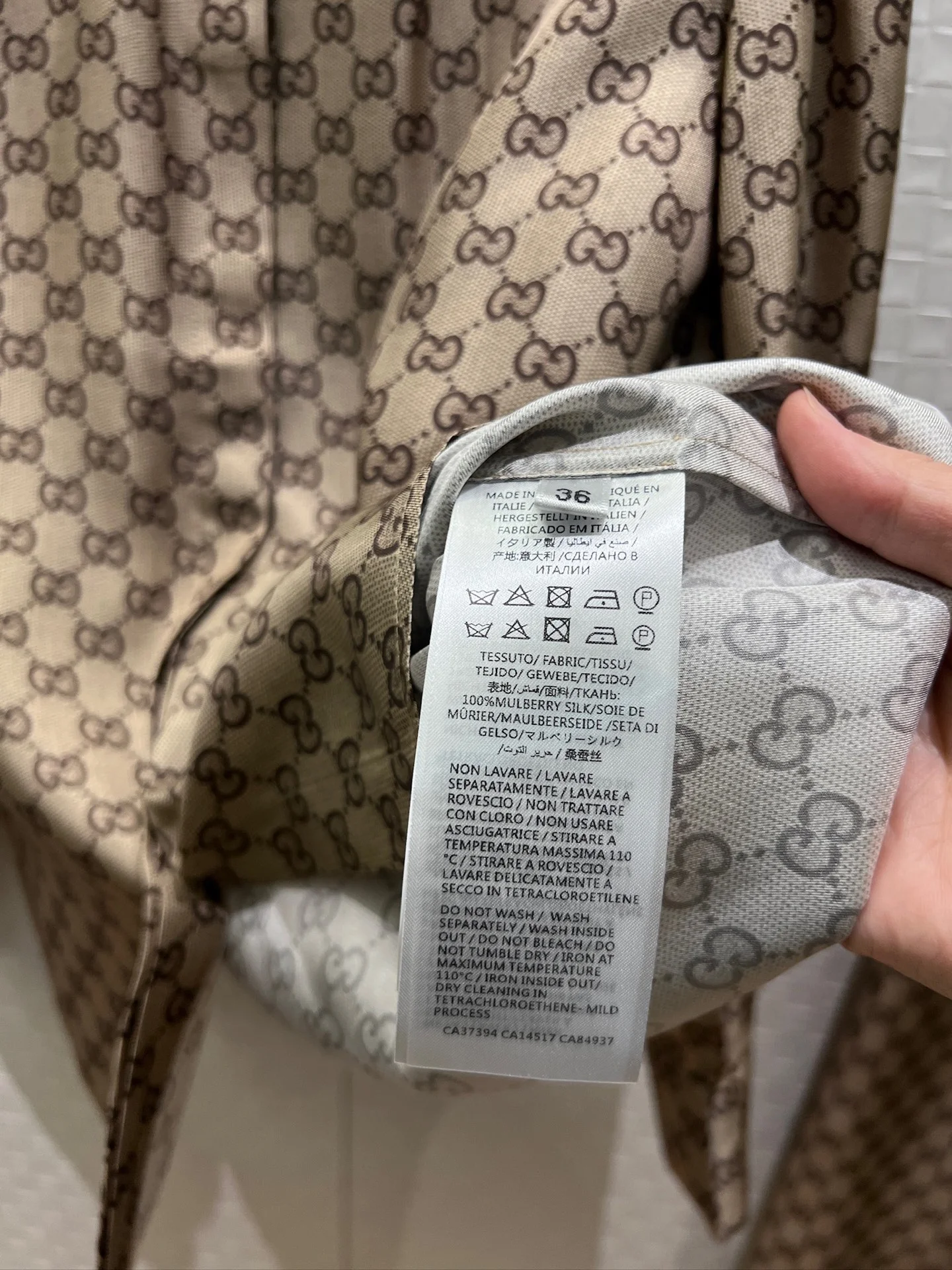 GUCCI Shirts Silk Twill S-XL C90202608040437 - Image 5