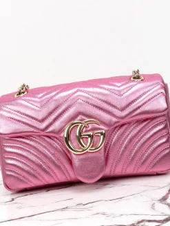 Alternative view of GUCCI Shoulder Bags Lamb Leather (Pink-Gold) 26X15X7CM D90202608060484