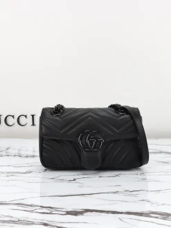 GUCCI Shoulder Bags Leather (Black) 23X14X6 CM D10202608060337