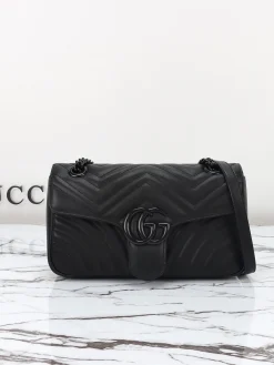 GUCCI Shoulder Bags Leather (Black) 26x15x7cm D30202608060314