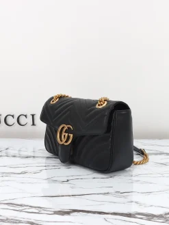 Alternative view of GUCCI Shoulder Bags Leather (Black-Gold) 26X15X7CM D10202608060317