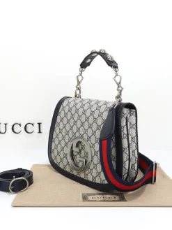 Alternative view of GUCCI Shoulder Bags Leather (Blue-Red) 29X22X7CM F40202608060439