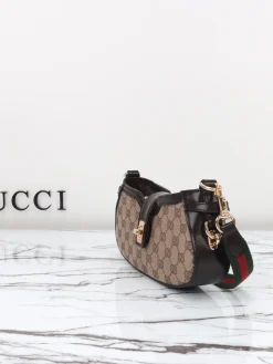 Alternative view of GUCCI Shoulder Bags Leather (Brown-Beige) 24X12X5CM D10202608060234