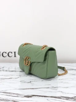 Alternative view of GUCCI Shoulder Bags Leather (Green-Gold) 26X15X7CM D10202608060313