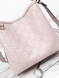 Alternative view of GUCCI Shoulder Bags Leather (Pink-Black) 19X18X11CM D40202608060477
