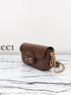 Alternative view of GUCCI Shoulder Bags Original Leather (Brown-Gold) 27X13X5CM E20202608060422