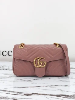 GUCCI Shoulder Bags (Pink-Gold) 26X15X7CM D10202608060310