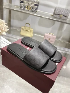 GUCCI Slides Coated Canvas EU40-46 A90202608033031