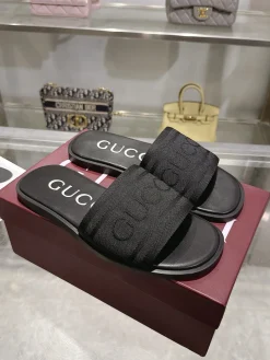 GUCCI Slides Fabric Leather EU40-46 A90202608033036