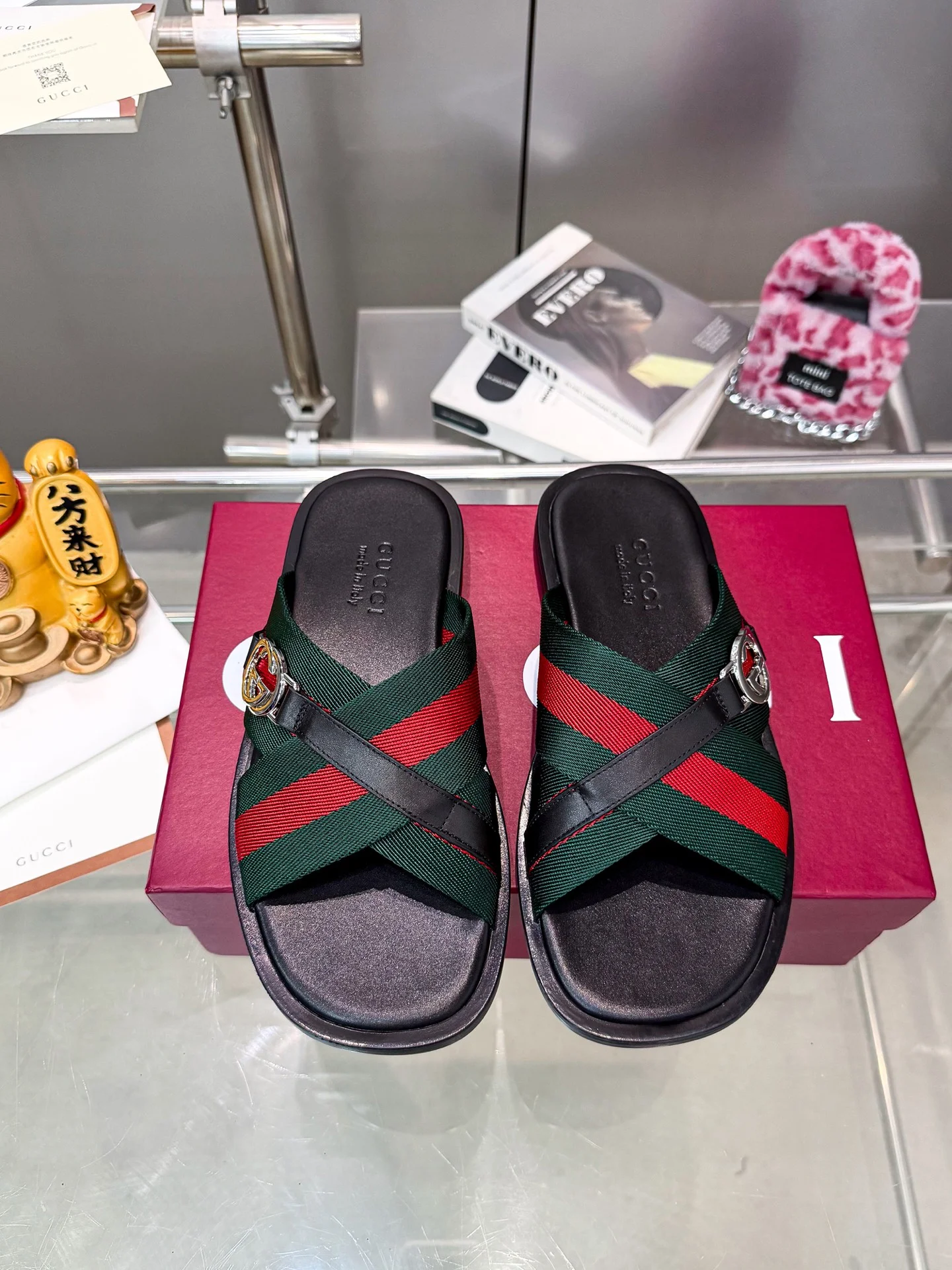 GUCCI Slides Fabric Rubber EU38-46 A60202608031199