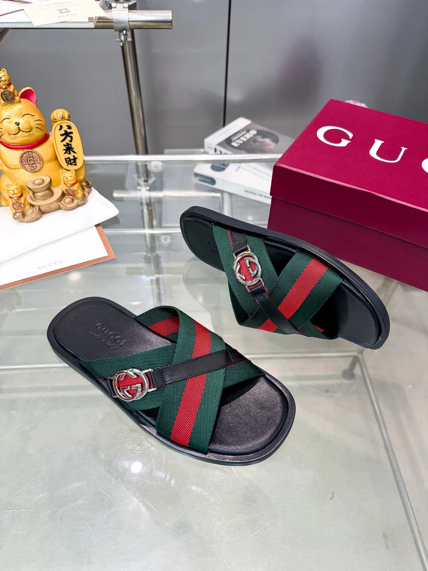 GUCCI Slides Fabric Rubber EU38-46 A60202608031199 - Image 4