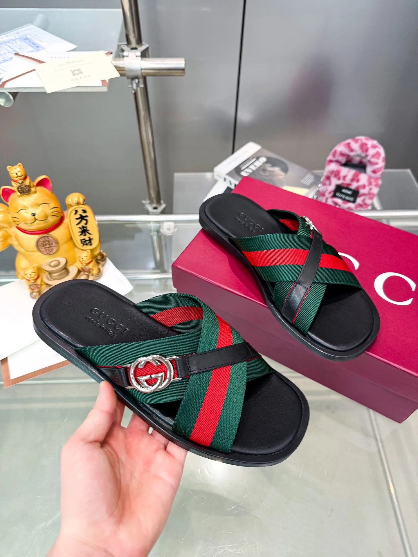 GUCCI Slides Fabric Rubber EU38-46 A60202608031199 - Image 5