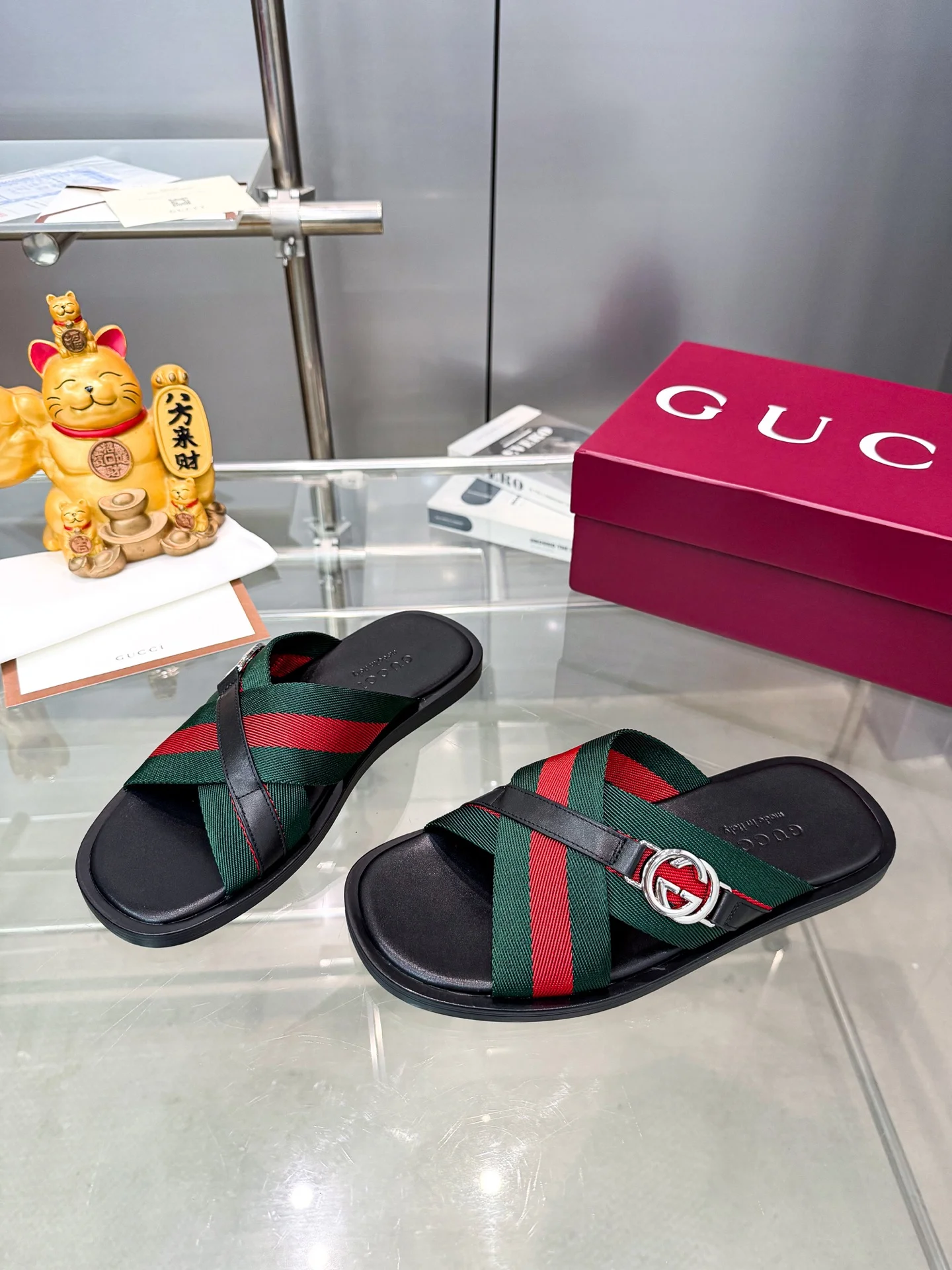 GUCCI Slides Fabric Rubber EU38-46 A60202608031199 - Image 6