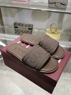 GUCCI Slides Jacquard & Lambskin EU40-46 A90202608033034