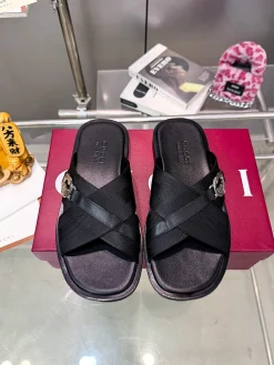 GUCCI Slides Jacquard Rubber EU38-46 A60202608031197