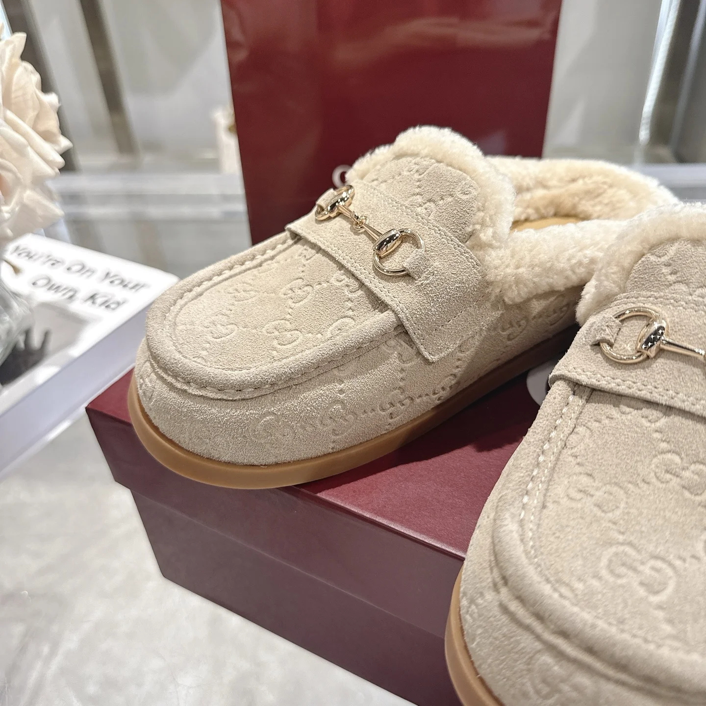 GUCCI Slippers Suede Calfskin EU36-42 B40202608030011 - Image 7