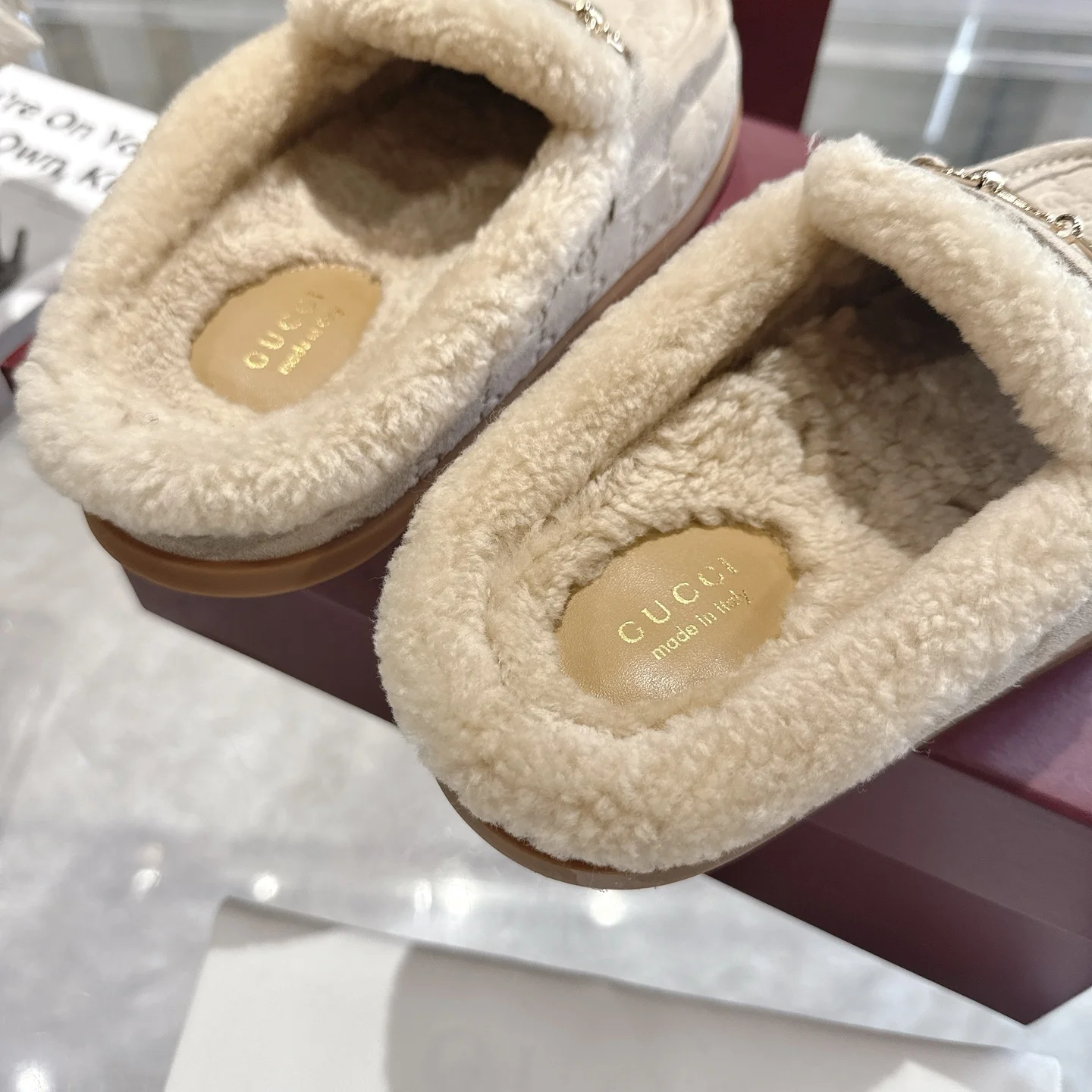 GUCCI Slippers Suede Calfskin EU36-42 B40202608030011 - Image 8