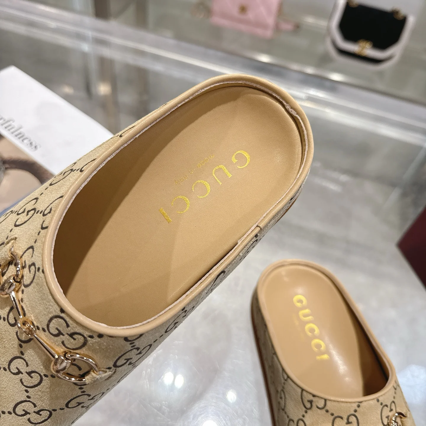 GUCCI Slippers Suede Leather EU36-42 B00202608030001 - Image 8