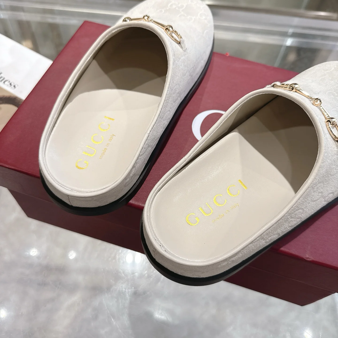 GUCCI Slippers Suede Leather EU36-42 B00202608030002 - Image 7