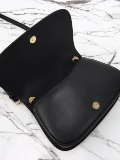 Alternative view of GUCCI Top Handle Bags Canvas Leather (Black-Beige) 27X18X7 CM E60202608060039