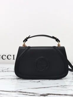 GUCCI Top Handle Bags Caviar Leather (Black-Gold) 27x18x7 CM F30202608060042
