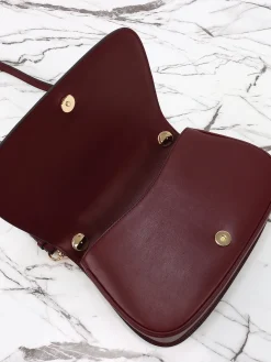 Alternative view of GUCCI Top Handle Bags Leather (Burgundy-Gold) 27X18X7CM F30202608060044