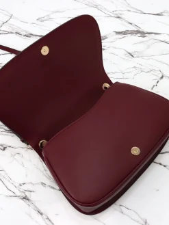 Alternative view of GUCCI Top Handle Bags Leather (Burgundy-Gold) 32X17X10CM F90202608060049