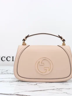 GUCCI Top Handle Bags Leather (Pink-Gold) 32X17X10CM G50202608060059