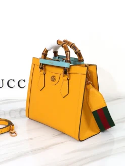 Alternative view of GUCCI Top Handle Bags Leather (Yellow-Gold) 27x24x11cm F50202608060010