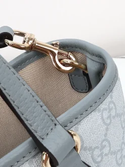 Alternative view of GUCCI Top Handle Bags Original Leather (Light Blue-Gray-Gold) 20X18X10CM C90202608060245