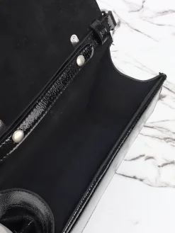 Alternative view of GUCCI Top Handle Bags Patent Leather (Black-SiGUCCIer) 22X16X8CM E30202608060225