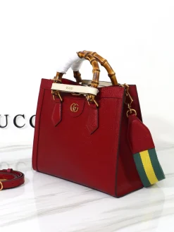 Alternative view of GUCCI Top Handle Bags Red Leather (Red-Gold) 27X24X11CM F50202608060013